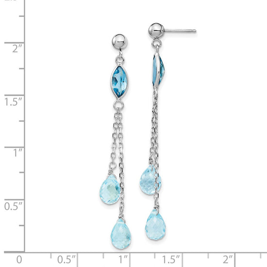 Gemstone Post Dangle Earrings