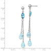 Gemstone Post Dangle Earrings