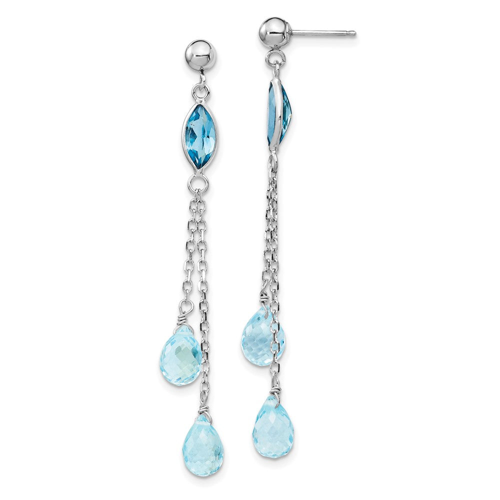 Gemstone Post Dangle Earrings