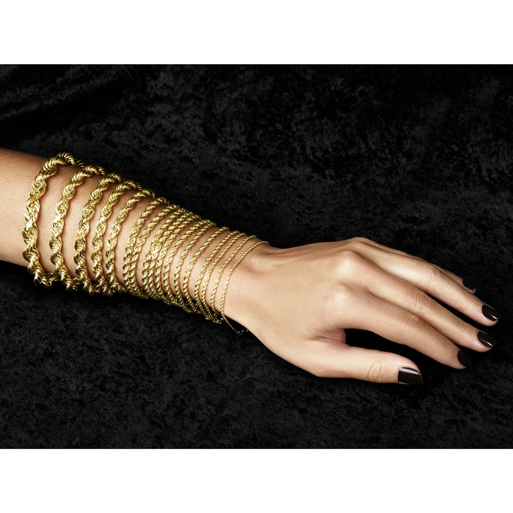 Gold (10K & 14K) Diamond-Cut Rope Chain — 10 mm