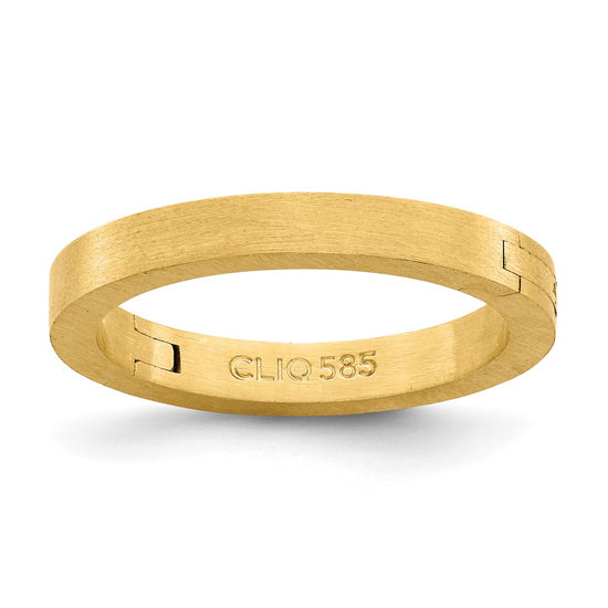 14k Yellow Gold 2.7mm CLIQ Hinged Shank Size 6.5