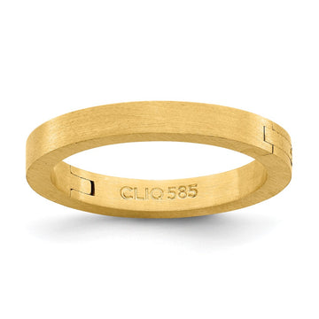 14k Yellow Gold 2.7mm CLIQ Hinged Shank Size 6.5