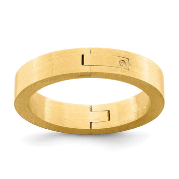 14k Yellow Gold 4mm CLIQ Hinged Shank Size 4