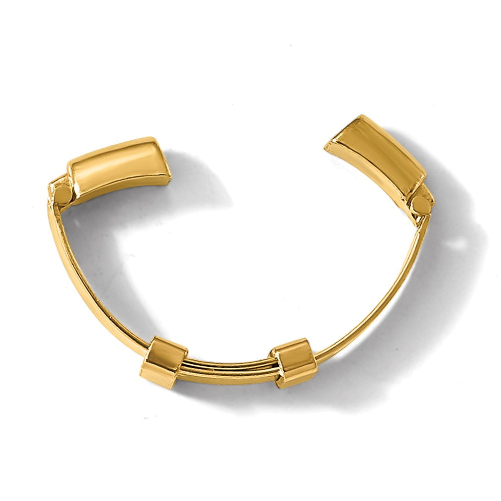 14k Yellow Gold 2.6mm Finger Size 5-7 Adjusto Shank