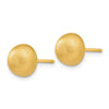 14k 8.00mm Hollow Satin Half Ball Post Earrings
