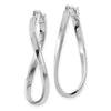 2mm Gold Twisted Oval Hoop Earrings