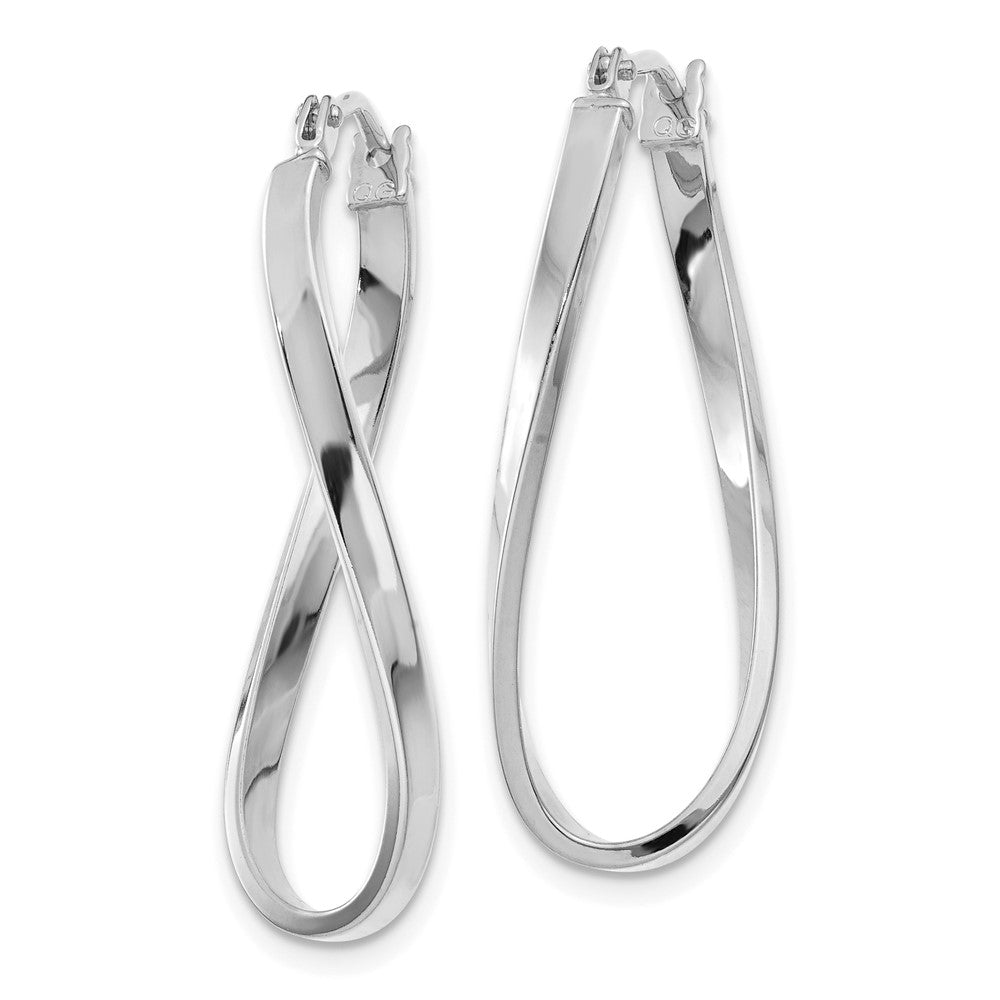 2mm Gold Twisted Oval Hoop Earrings
