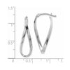 14k White Gold Small Twisted Earrings