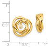 14k Polished Love Knot Earring Jackets