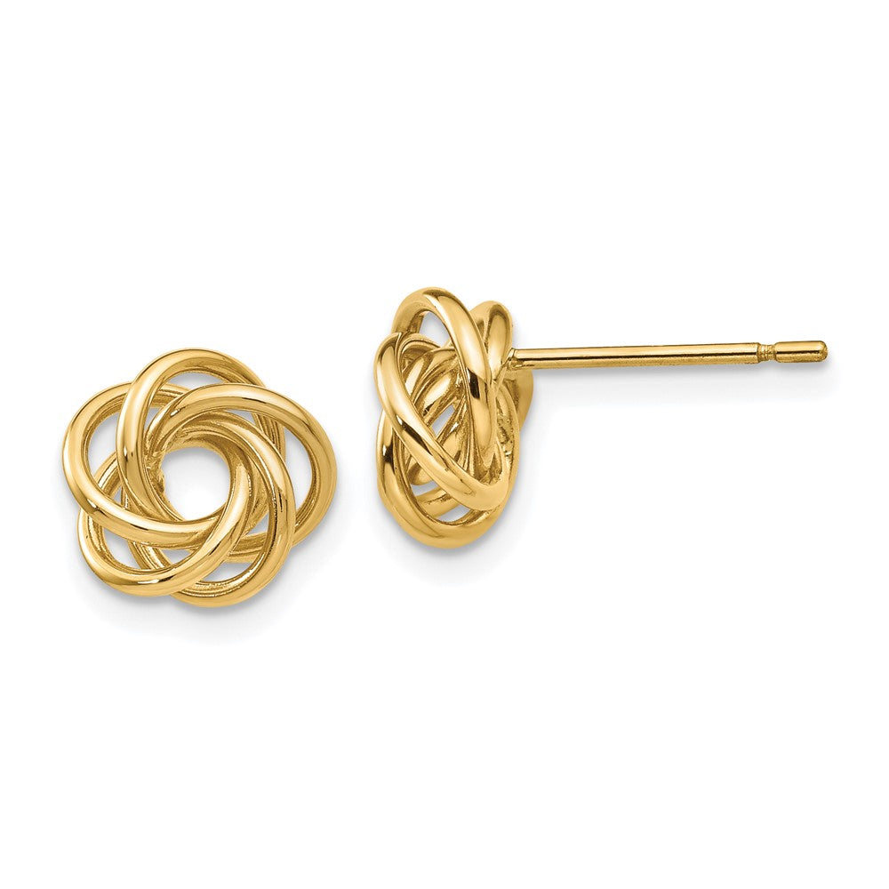 Gold Love Knot Post Earrings