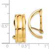 14k 7x18mm Polished Half Hoop Omega Back Non-pierced Earrings