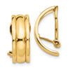 14k 7x18mm Polished Half Hoop Omega Back Non-pierced Earrings