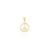 10K 3-D Peace Sign Pendant