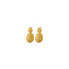 14K Polished and Textured Pineapple Post Earrings