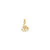 14K Textured Mini Sea Turtle and Kelp Charm
